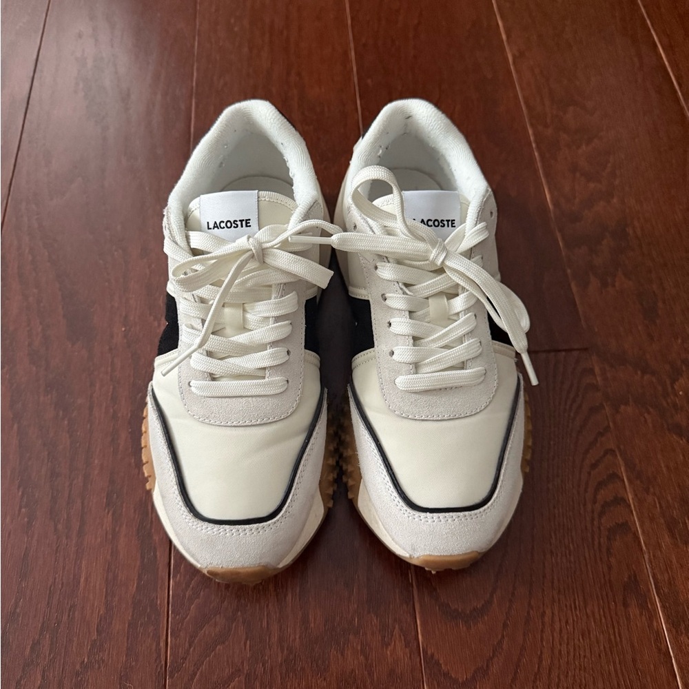 Lacoste L Spin Deluxe Sneakers, Cream/White/Black